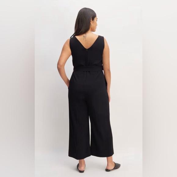EVERLANE The Triacetate Belted Jumpsuit Black Sz 6 NWT - Picture 3 of 15